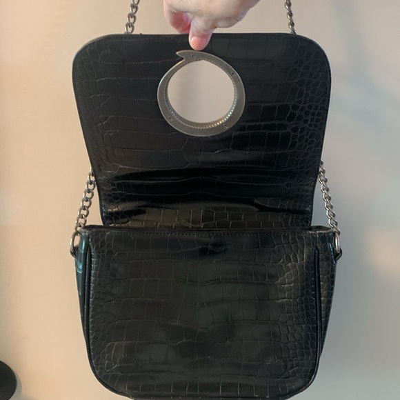 Zara Croc Embossed Shoulder Bag - Picture 4 of 14